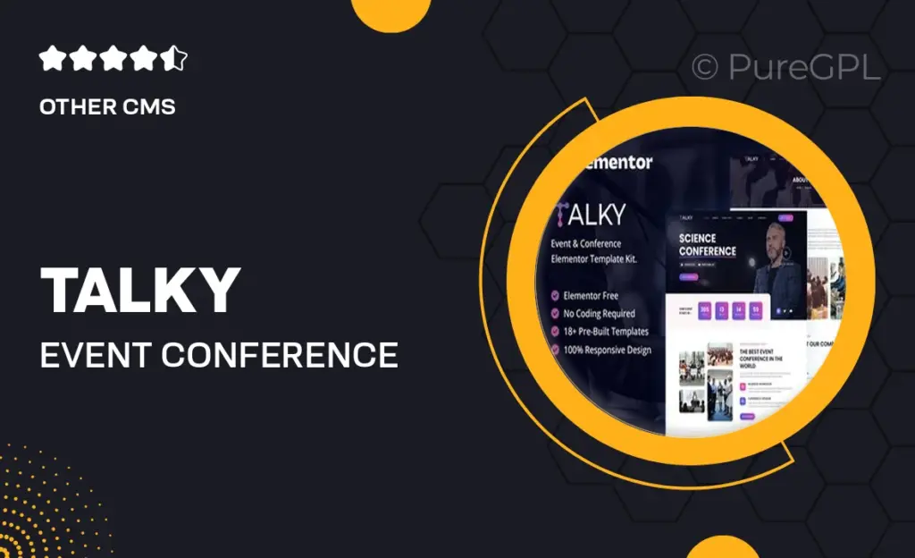 Talky – Event & Conference Elementor Template Kit 9 Talky – Event & Conference Elementor Template Kit