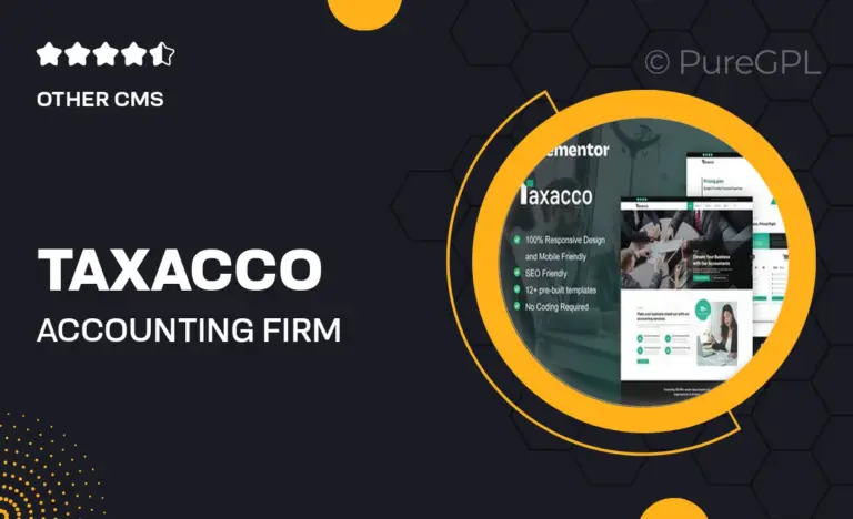 taxacco accounting firm elementor pro template kit
