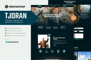 Tjoran – Fishing & Angling Club Elementor Template Kit