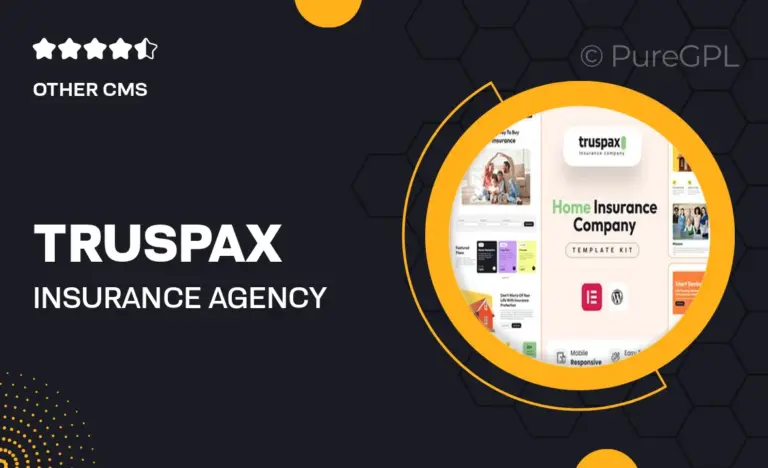 truspax insurance agency elementor template kit