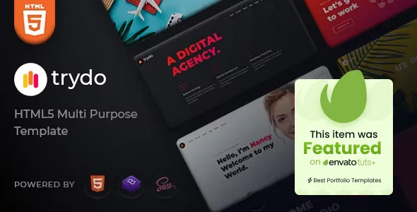 Trydo – Creative Agency and Portfolio Bootstrap Template