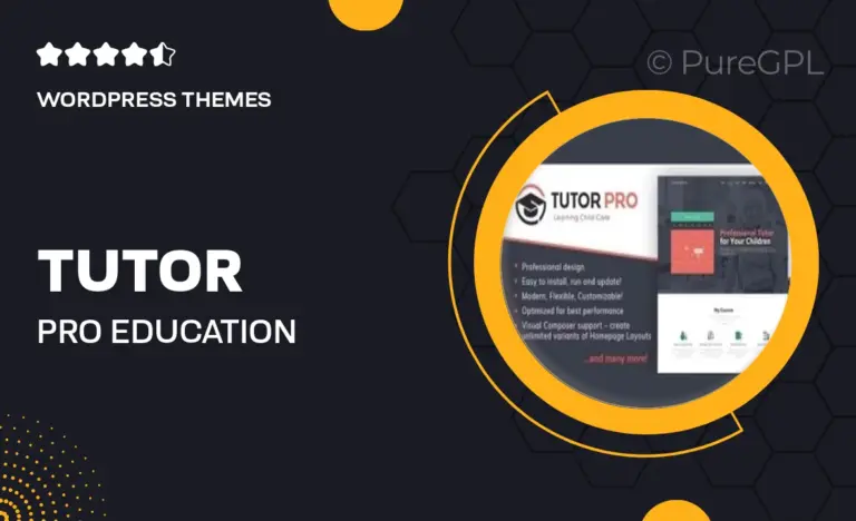 tutor pro education wordpress theme