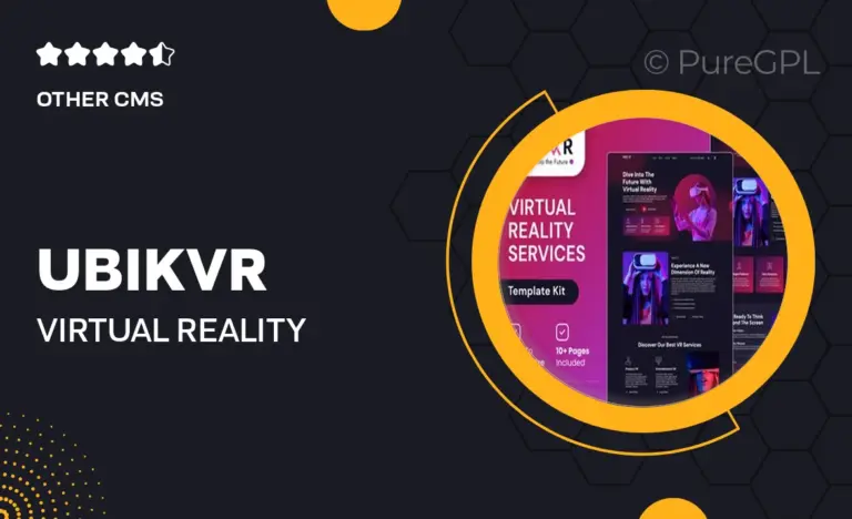 ubikvr virtual reality services elementor template kit