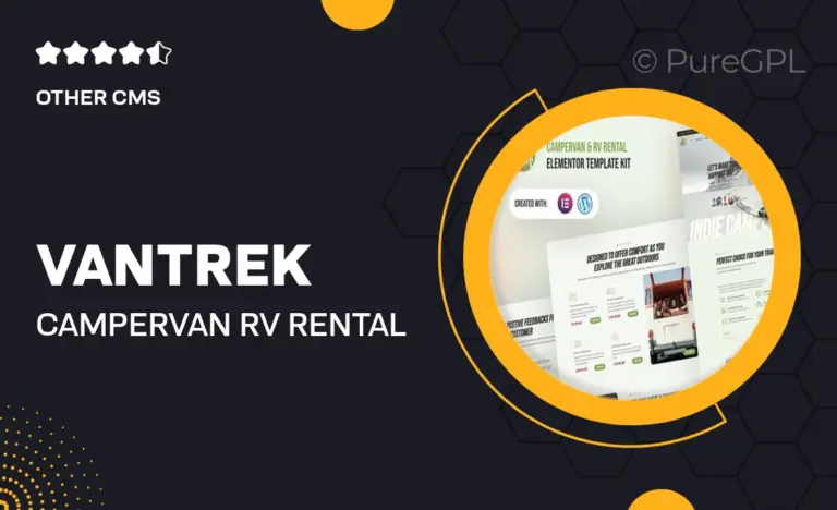 vantrek campervan rv rental elementor pro template kit