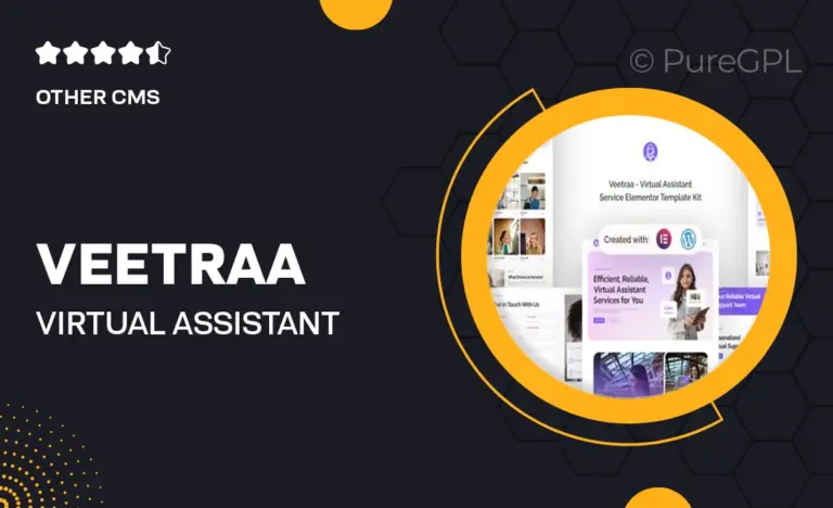 veetraa virtual assistant service elementor template kit