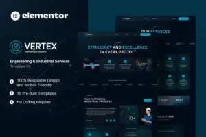 Vertex – Engineering & Industrial Services Elementor Template Kit
