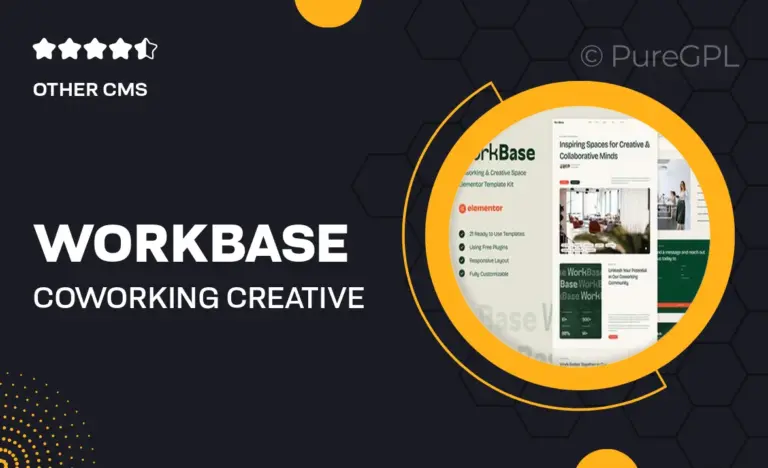 workbase coworking creative space elementor template kit