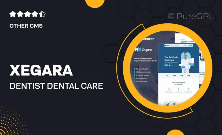 xegara dentist dental care elementor template kit