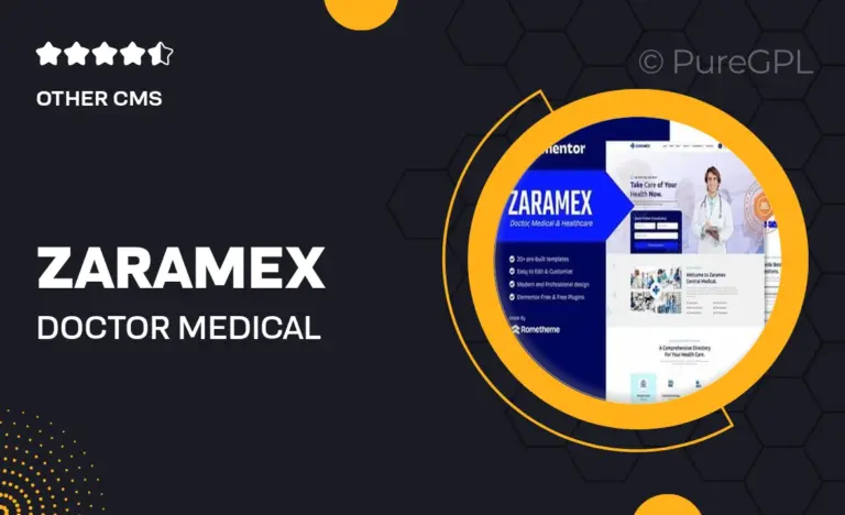 zaramex doctor medical healthcare elementor template kit
