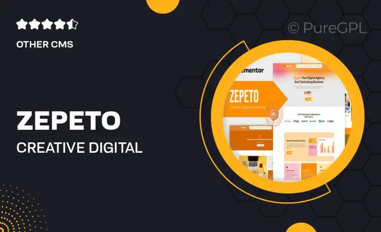 zepeto creative digital marketing elementor template kit