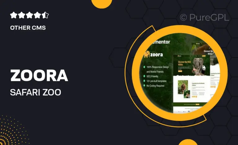 zoora safari zoo elementor pro template kit