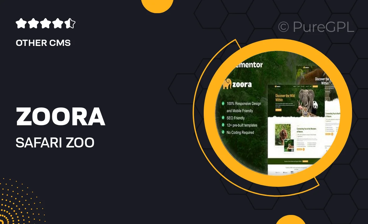 Zoora – Safari & Zoo Elementor Pro Template Kit