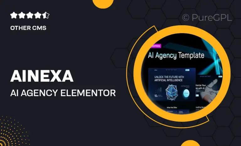 ainexa ai agency elementor pro template kit