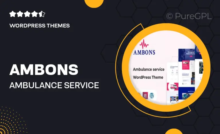 ambons ambulance service wordpress theme