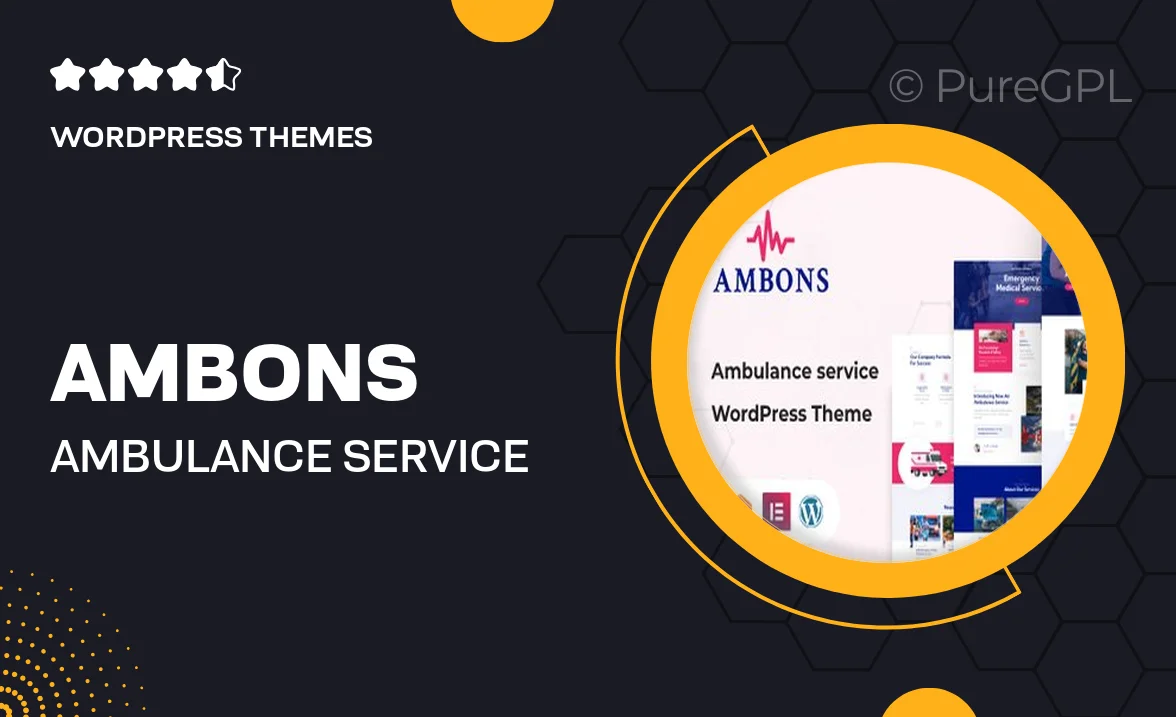 Ambons – Ambulance Service WordPress Theme