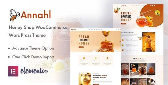 annahl organic honey shop wordpress theme 1