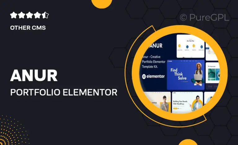 anur portfolio elementor template kit
