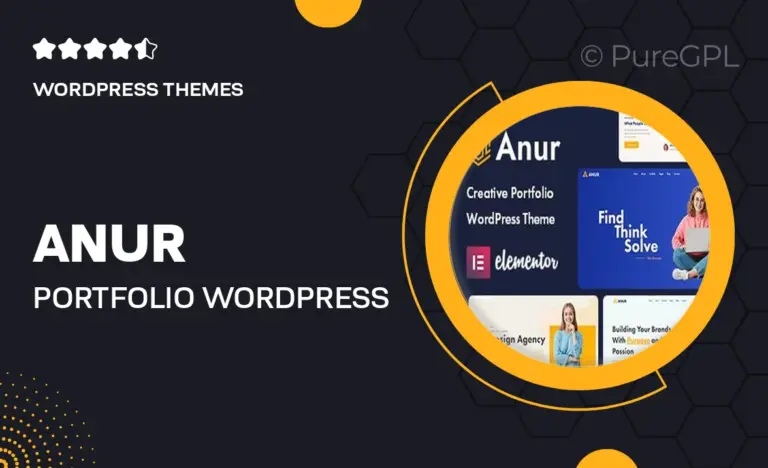 anur portfolio wordpress theme