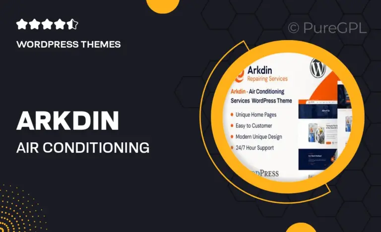 arkdin air conditioning services wordpress theme