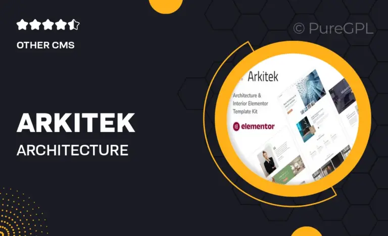 arkitek architecture interior elementor template kit