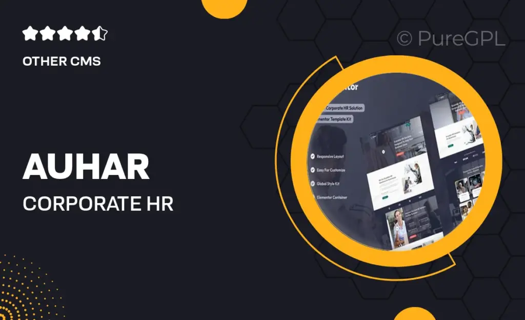 Auhar – Corporate HR Solutions Elementor Template Kit