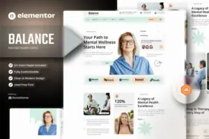 Balance – Mental Health Clinic Elementor Template Kit