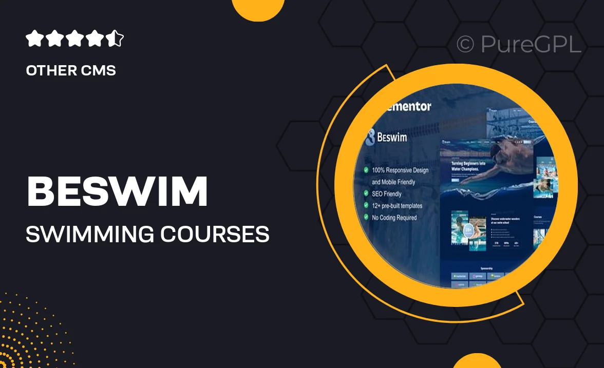 Beswim – Swimming Courses & Training Elementor Pro Template Kit