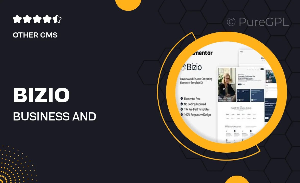 Bizio – Business and Finance Consulting Elementor Template Kit