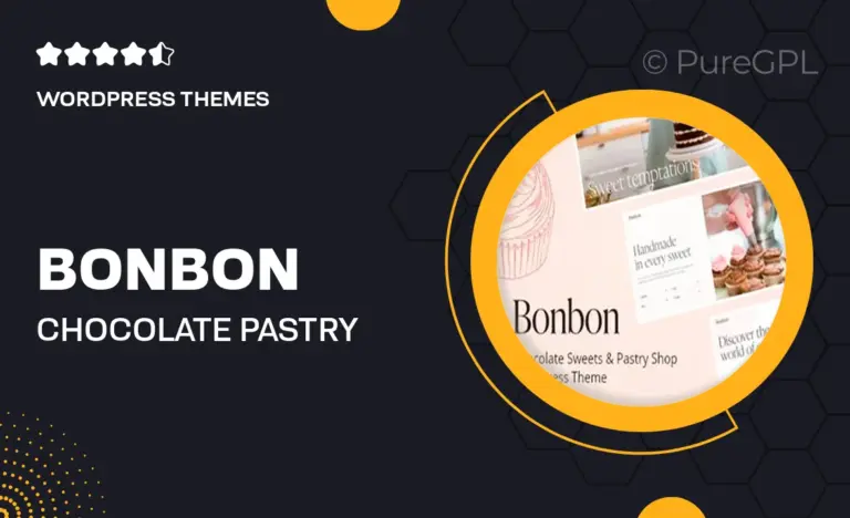 bonbon chocolate pastry shop wordpress theme ai