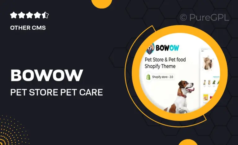 bowow pet store pet care shopify theme