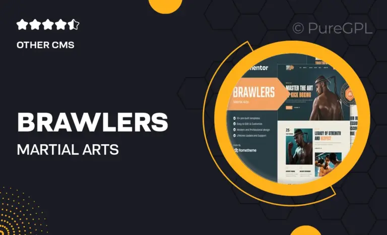 brawlers martial arts elementor template kit