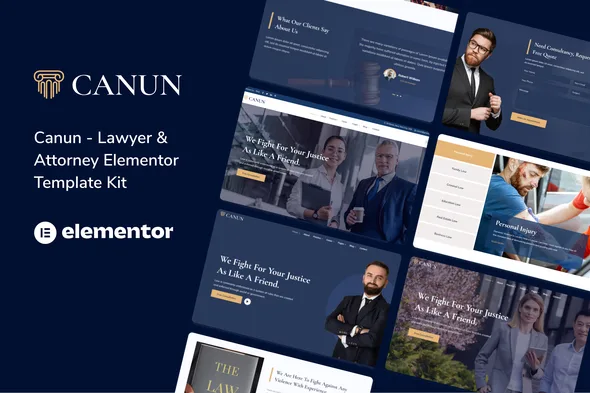 canun lawyer attorney and law firm elementor template kit 1