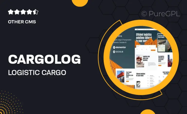 cargolog logistic cargo transportation elementor template kit