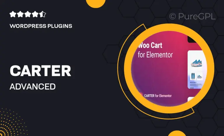 carter advanced woocommerce cart for elementor