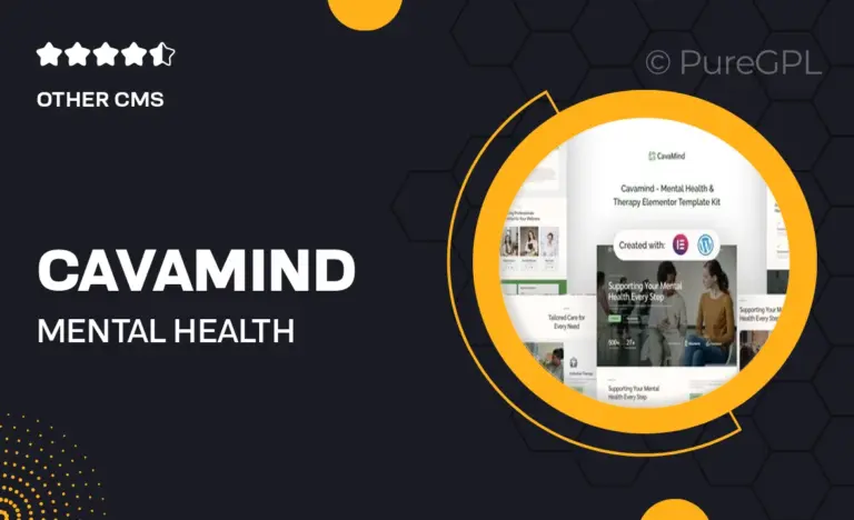 cavamind mental health therapy elementor template kit