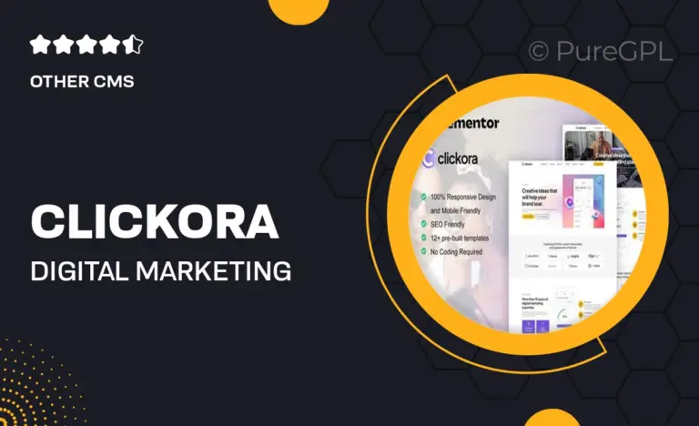 clickora digital marketing agency elementor template kit