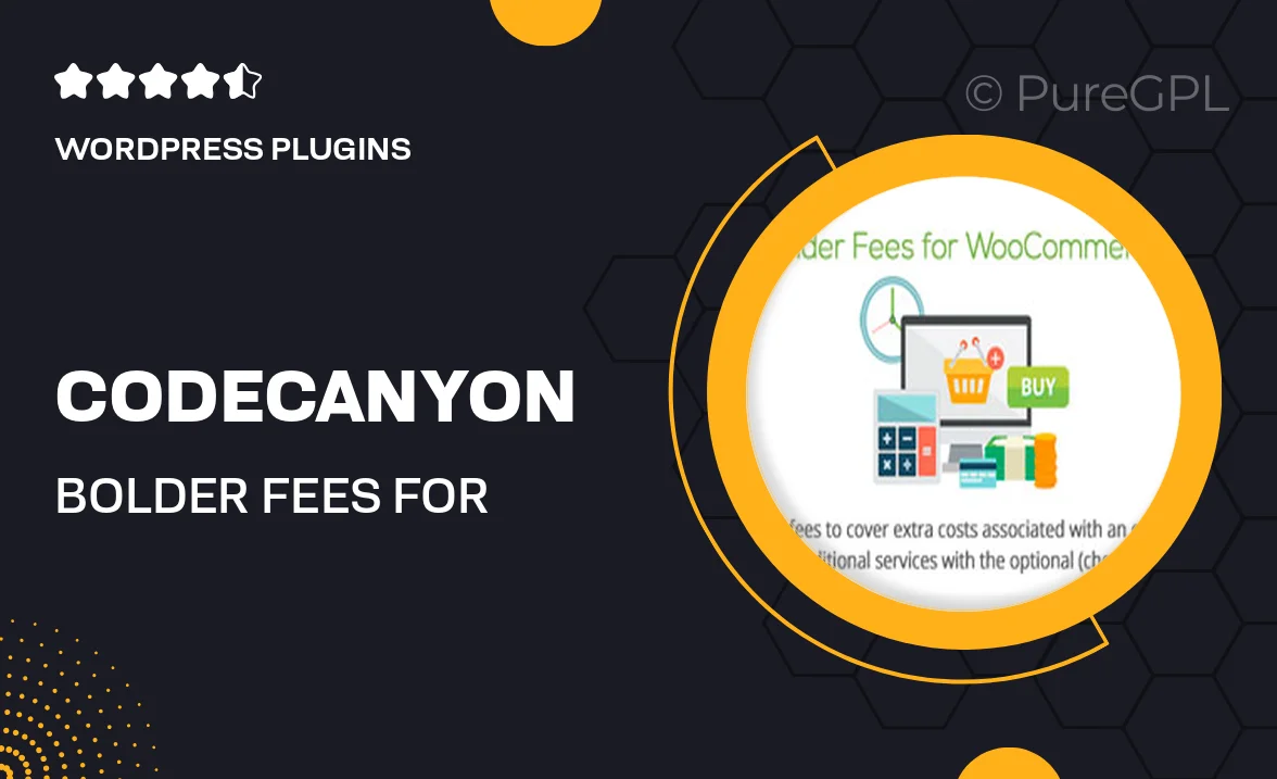 Codecanyon | Bolder Fees for WooCommerce