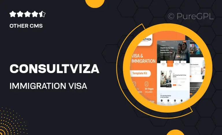 consultviza immigration visa consulting elementor template kit