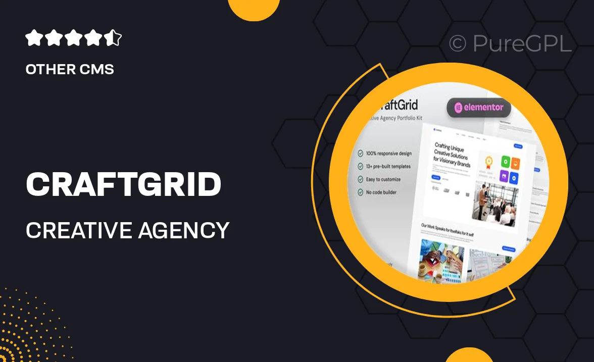 CraftGrid – Creative Agency Portfolio Elementor Template Kit