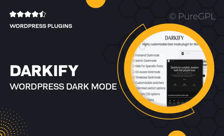 darkify wordpress dark mode plugin