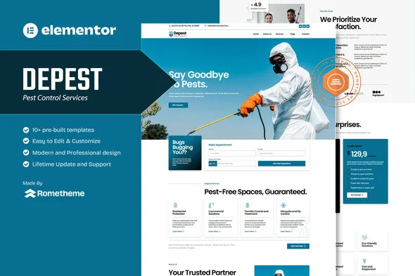 depest pest control services elementor template kit 1