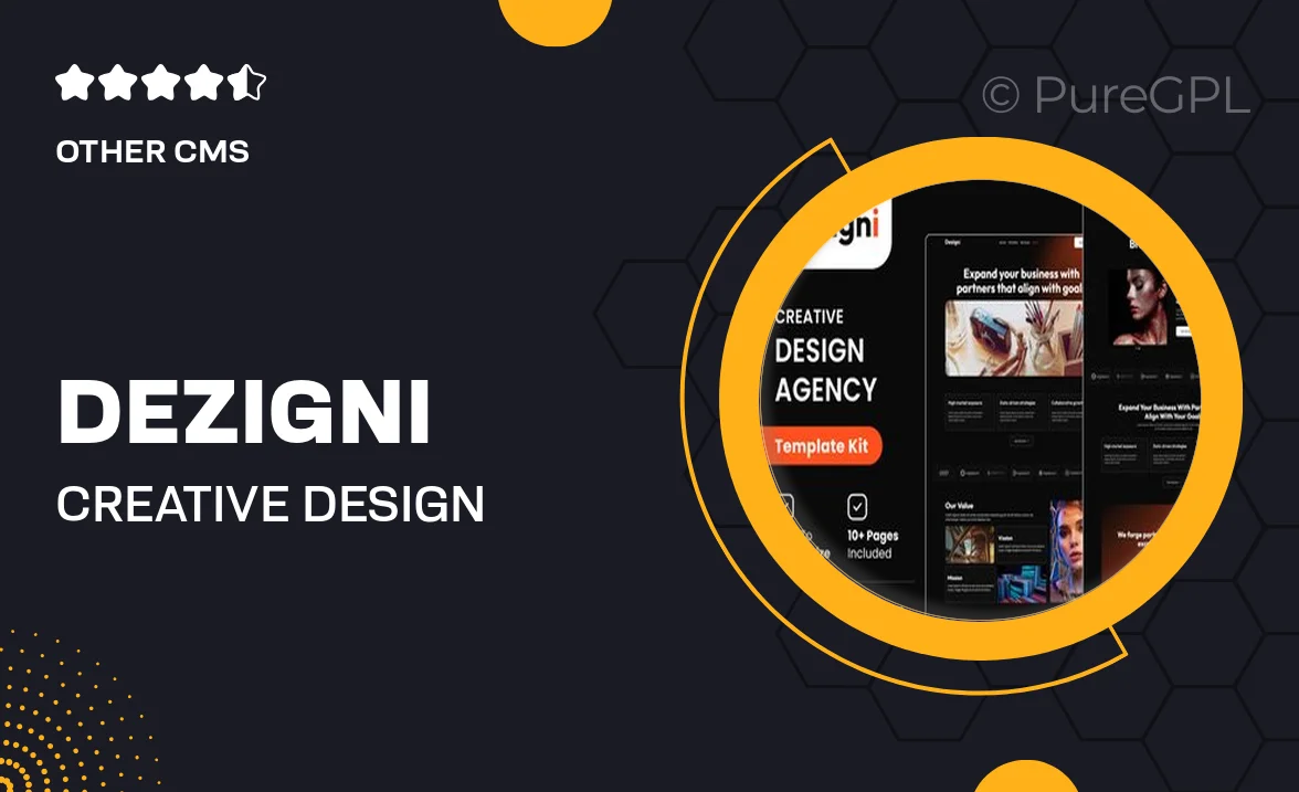 Dezigni – Creative Design Agency & Portfolio Elementor Template Kit