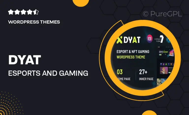 dyat esports and gaming nft wordpress theme