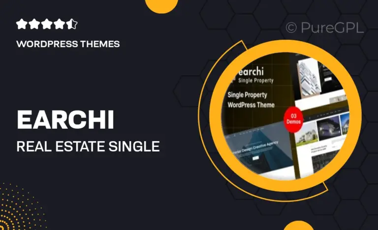 earchi real estate single property wordpress theme