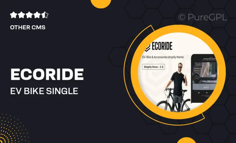 ecoride ev bike single product shopify theme