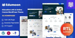 Edumoon – Education LMS WordPress Theme