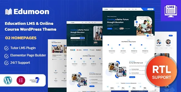 Edumoon – Education LMS WordPress Theme