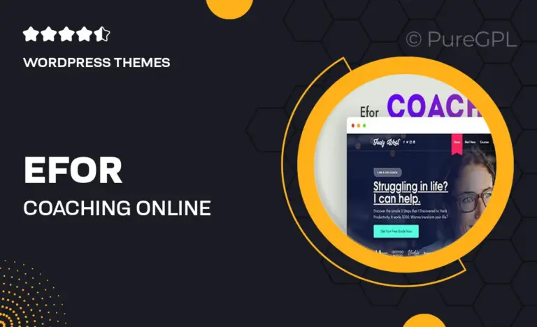 efor coaching online courses wordpress theme