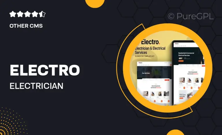 electro electrician electrical services elementor template kit