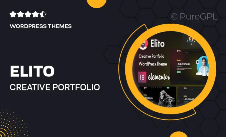 elito creative portfolio wordpress theme
